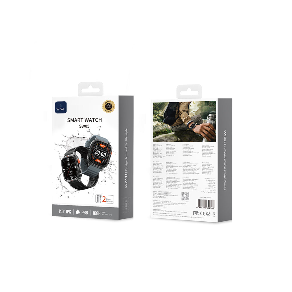 Wiwu SW05 Smart Watch İOS ve Android Uyumlu TFT Ekranlı IP68 Sertifikalı Akıllı Saat Wiwu SW05 Smart Watch İOS ve Android Uyumlu TFT Ekranlı IP68 Sertifikalı Akıllı Saat